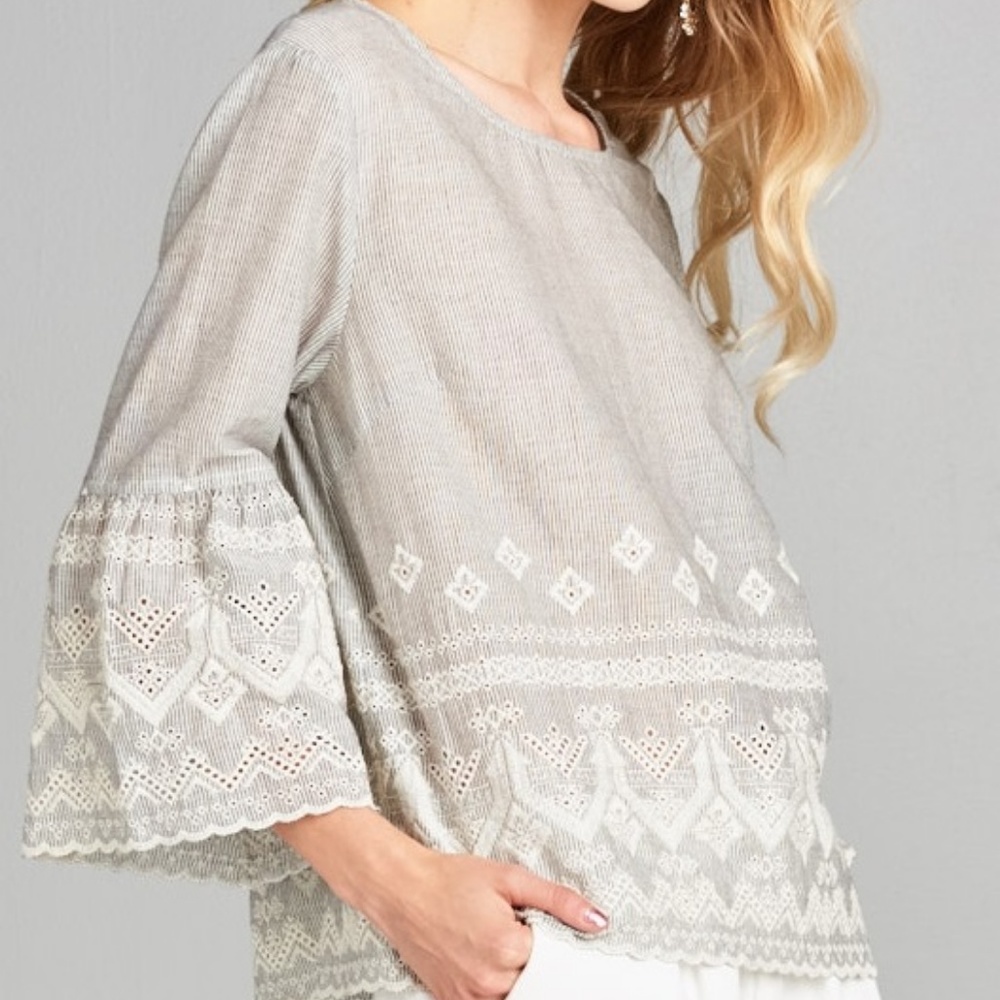 Embroidered Detail Top-Just arrived!